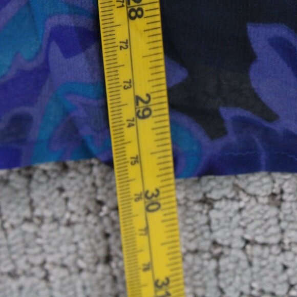 Vintage Victoria SOIE Silk Shirt Womens 1X Purple Button Down Floral Pattern NWT - Picture 9 of 9